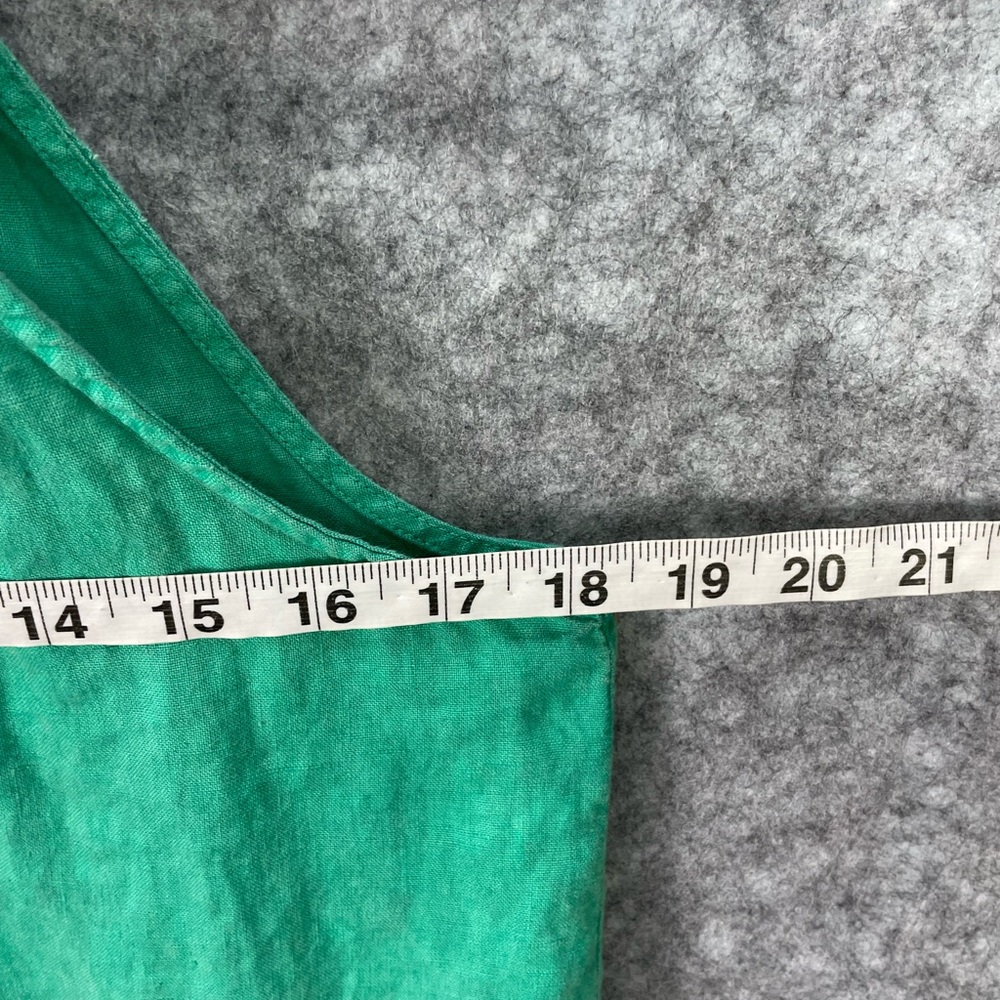 C&C California Dress Womens Small Green Linen Keyhole Halter Sleeveless summer - Picture 4 of 8